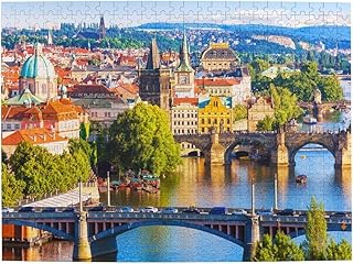 1000 Pieces Prague Cityview Wooden Jigsaw Puzzles Valentine's Day Gift Challenging Games Adults Toys Gift Family Decoration Kids Puzzles