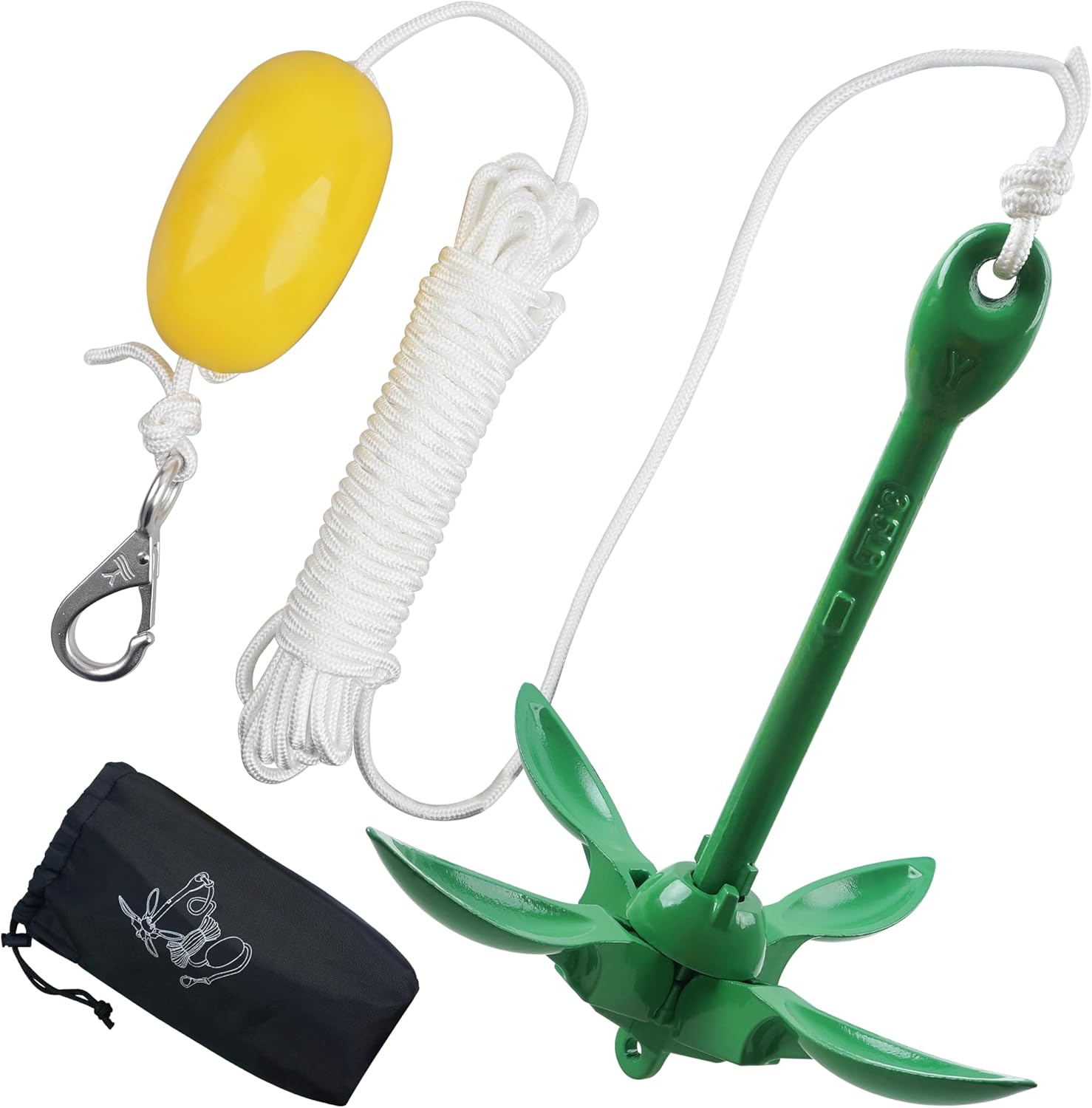 OROOTL Kayak Anchor Kit, Small Boat Anchors 3.5LB Portable Folding Anchor System with 43FT Marine Rope for Kayak Jet Ski Paddle Board PWC Canoe Sailboat Fishing Accessories OROOTL Kayak Anchor Kit, Small Boat Anchors 3.5LB Portable Folding Anchor System with 43FT Marine Rope for Kayak Jet Ski Paddle Board PWC Canoe Sailboat Fishing Accessories