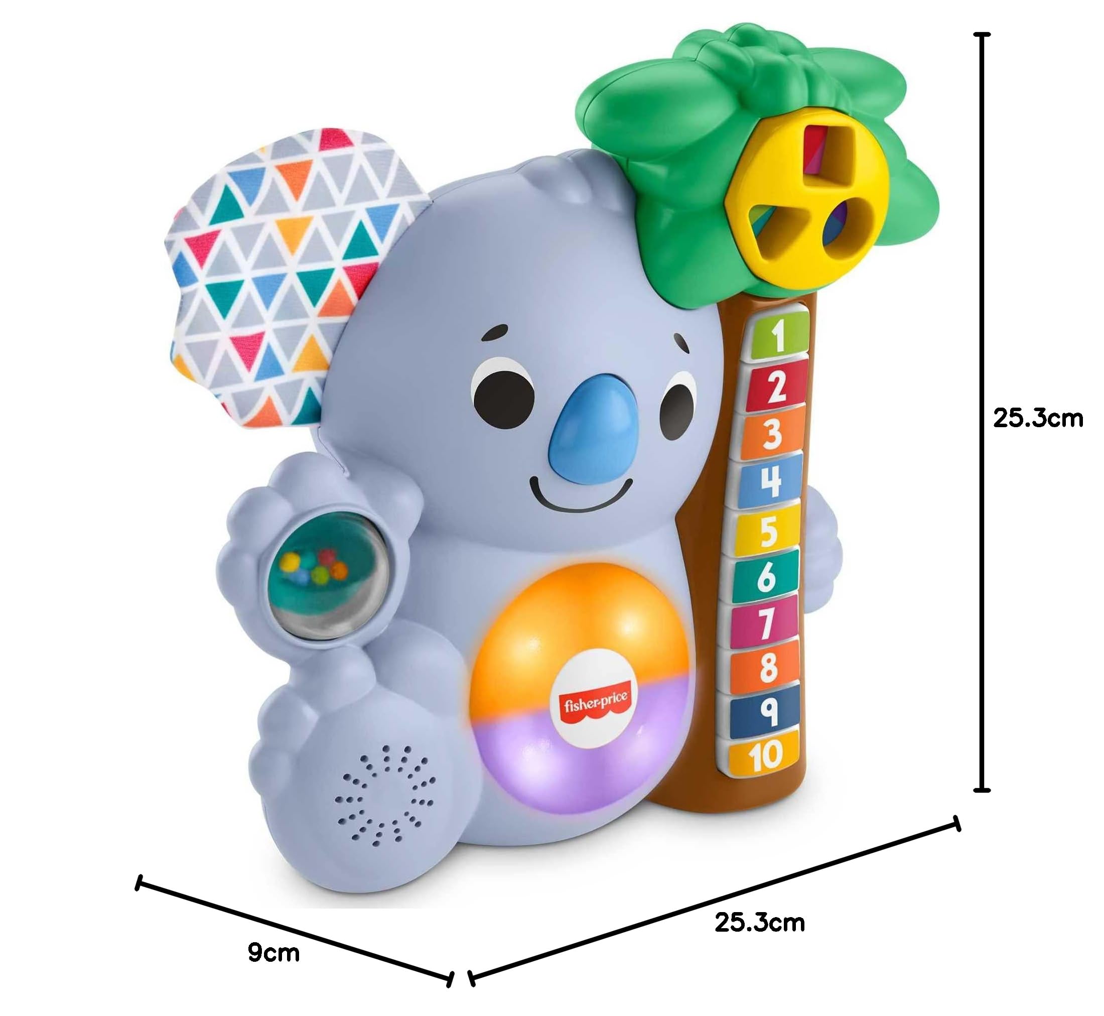 Fisher-Price Linkimals Nicolas Le Koala, Giocattolo interattivo di apprendimento, Suoni e luci, Versione Francese, 9 Mesi e più, GRG69