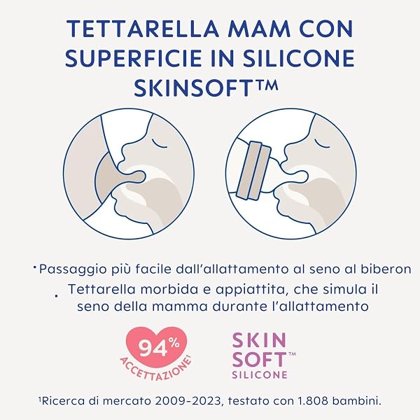 MAM Biberon Easy Active Baby Bottle 330 ml (Set da 2), Kit da 2 biberon MAM per bambini attivi ergonomici e pratici, Accessori neonato 4+ mesi allattamento con tettarella misura 3, Neutro - 3