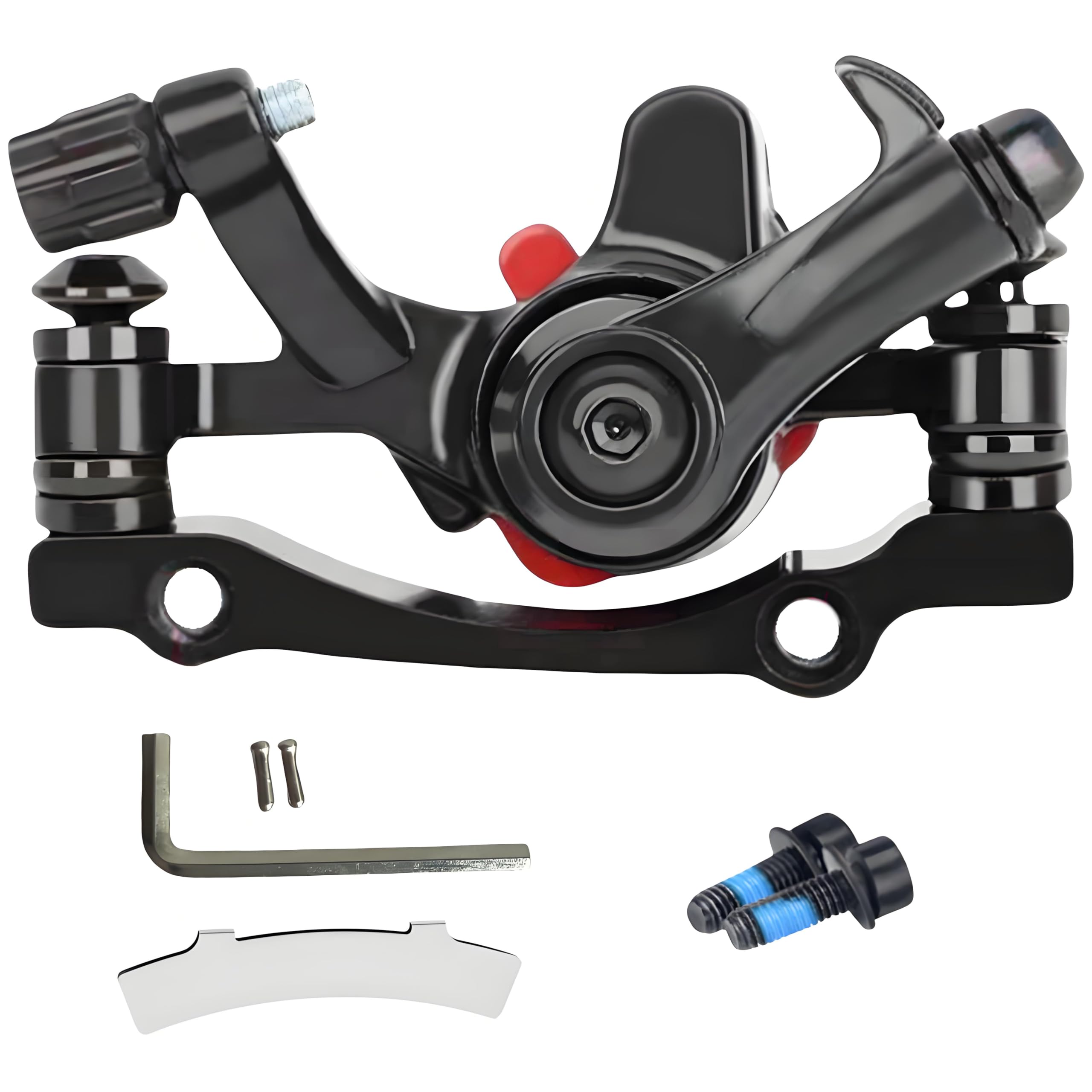 GUOFANG Bicycle Disc Mechanical Brake Calipers Universal front and rear disc brakes Wear-resistant disc brakes Suitable for most standard mountain bikes Road bikes (Black - Front)