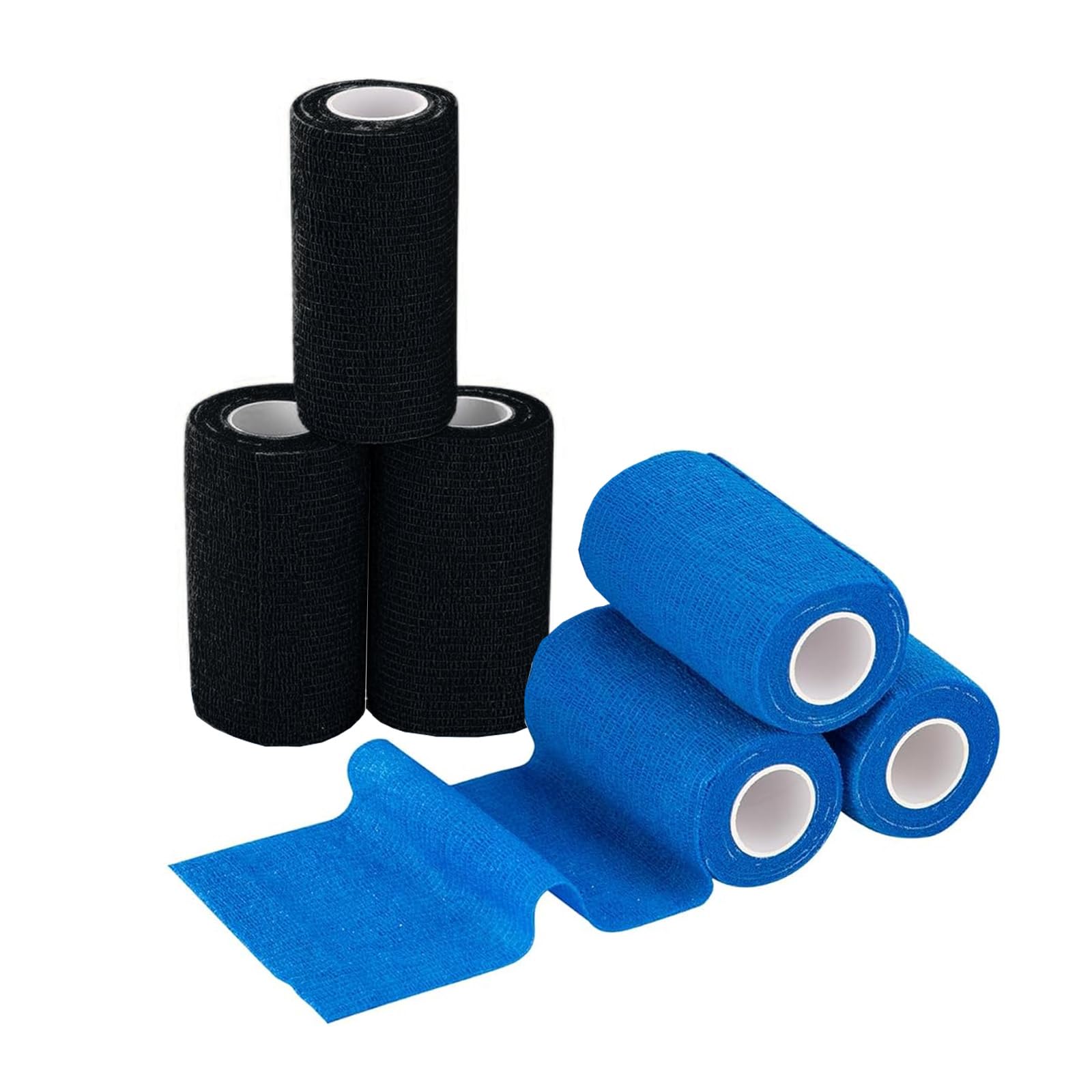 6 Pack Self Adhesive Cohesive Bandage 10cm x 4.5m Elastic Cohesive Bandage Wrap,Tattoo Grip Tape Wrap, Vet Wrap, Ankle Tape