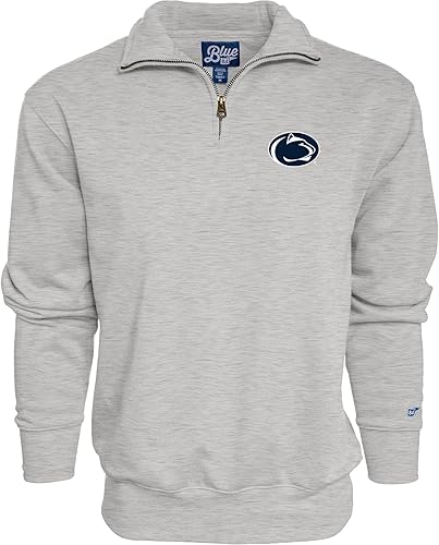 Miniatura 213 de Blue 84 Sudadera con cremallera de un cuarto para hombre de la NCAA Gris