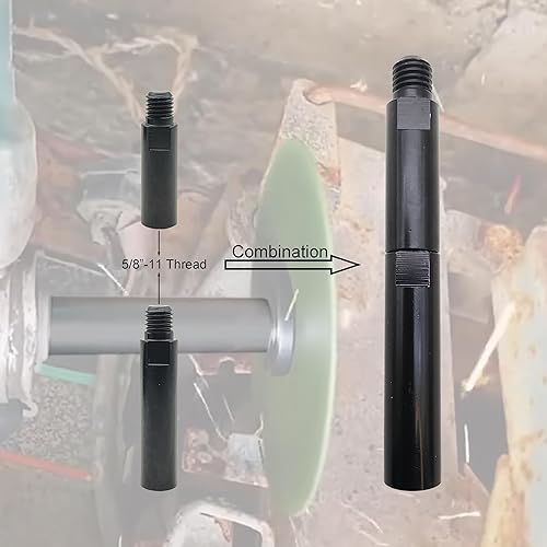 Miniatura 4 de Juego de ejes de extensión para amoladora angular de 5/8"-11 Kit extensor de pulido de vías respiratorias 3 paquetes Barra de conexión para pulidor