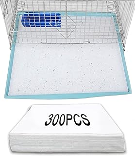 Hamiledyi Bird Cage Liner Paper Disposable Non-Woven Absorbent Liners 300 Sheets Pet Cages Cushion Accessories for Parrot Canary Finch Macaw Parakeet