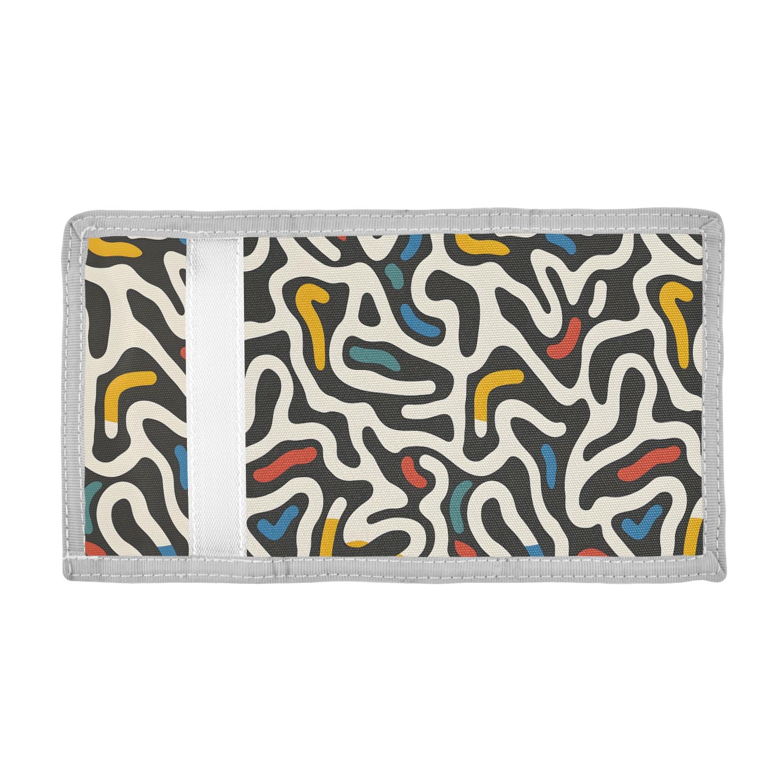 ALAZA Kids Wallets for Boys Girls Toddler Trifold Wallet Children Small Abstract Lines with Zipper Coin Pocket