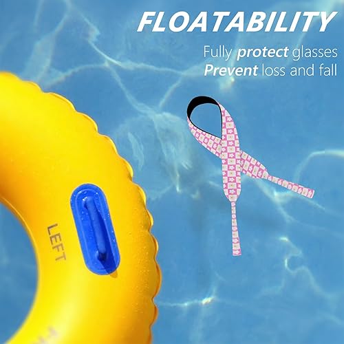 Miniatura 3 de YR Correas de gafas de sol con patrón floral, material de neopreno suave y duradero, retenedores flotantes para gafas, 3 paquetes.