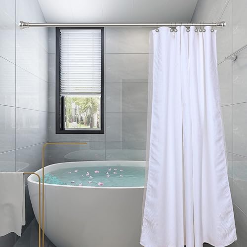 Miniatura 8 de Utopia Alley Anillos de cortina de ducha dobles de níquel cepillado, resistentes a la corrosión, juego de 12 ganchos para cortina de ducha