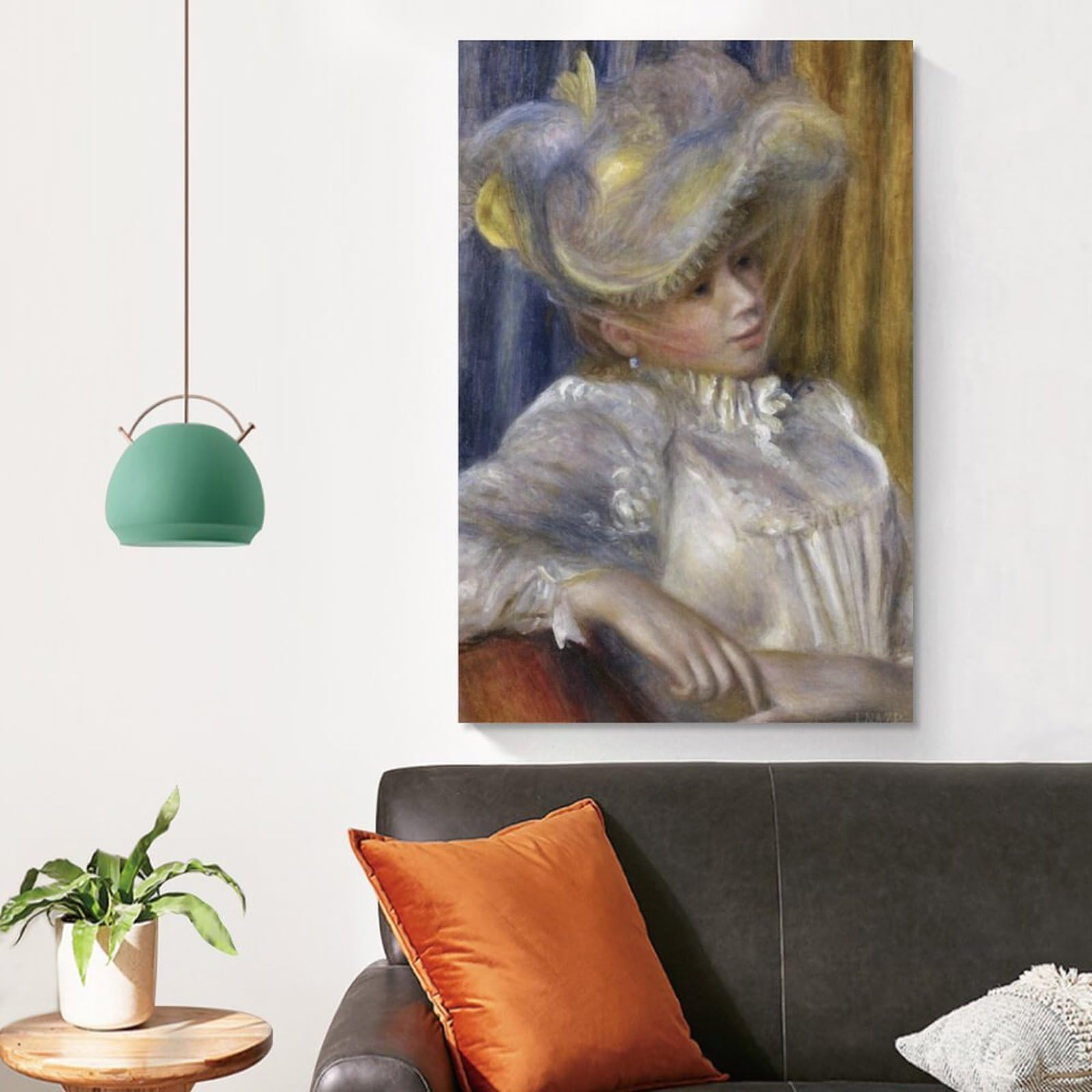 Amazon.co.jp: ルノワール レース の 帽子 の 少女 1 絵画 ポスター