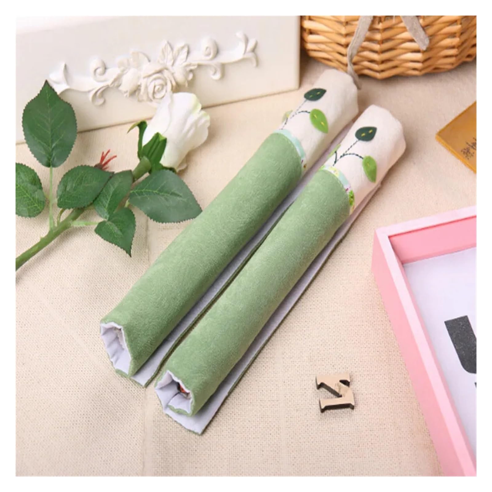Dsfdfdg Green-2 1Pair Refrigerator Door Handle Cover Kitchen Appliance Decor Fridge Oven Handle Antiskid Door Knob Protector For Home(Green-2)