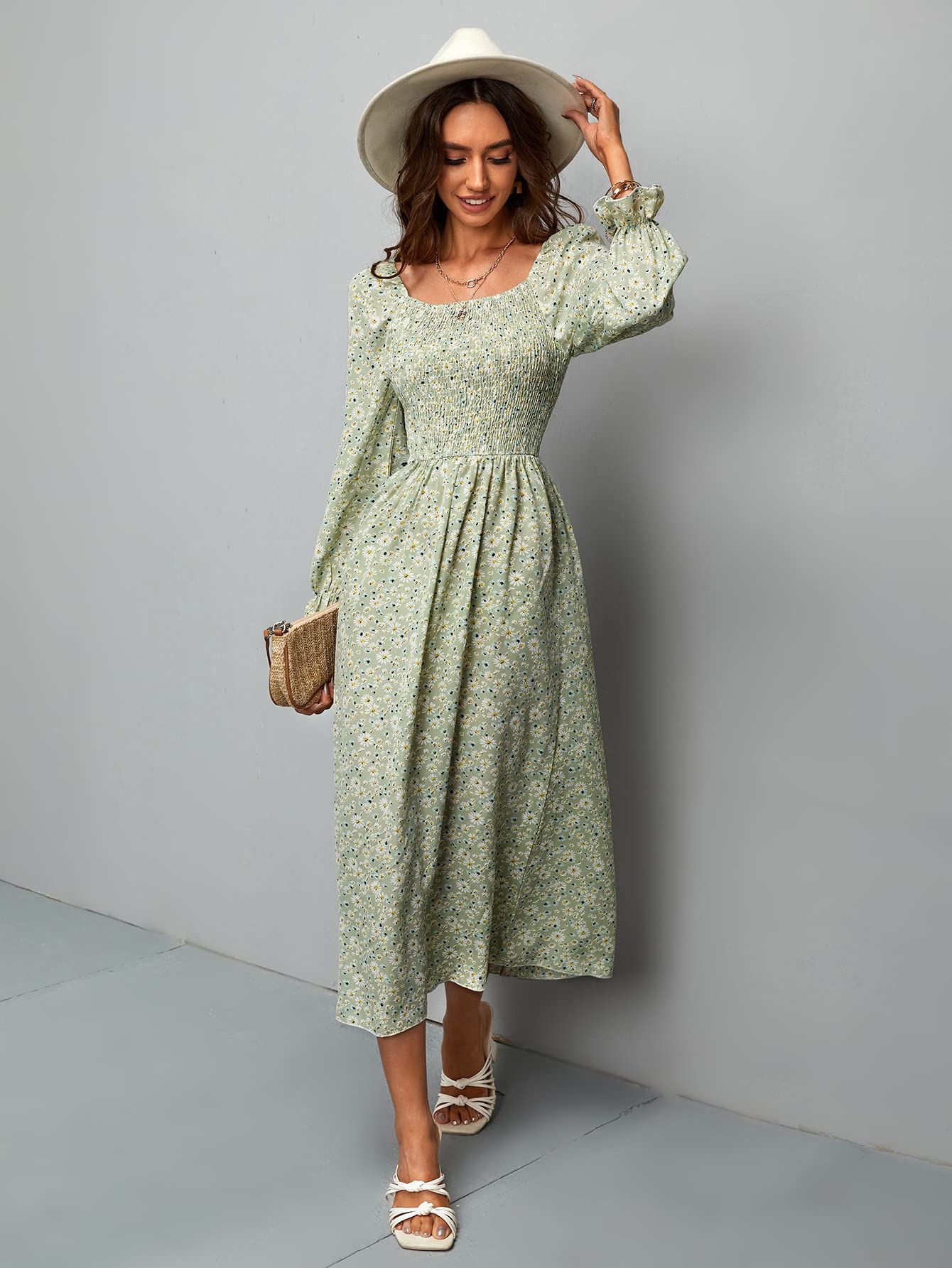 ditsy floral a line dress Petal and Pup Women's Oona Midi Dress
