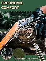 Vista 6 de LAGOM Sierra plegable de campamento para cortar ramas, hoja recta de 8.2" Acero SK5, mango ergonómico, uso con una mano, bloqueo seguro