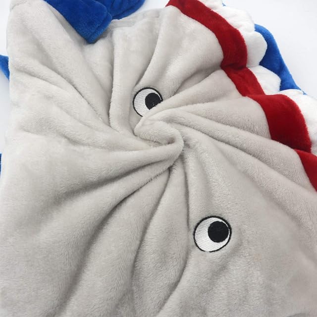 Foto 6 de 8 de Manta de Cola de tiburón para niños,Sacos de Dormir de tiburón