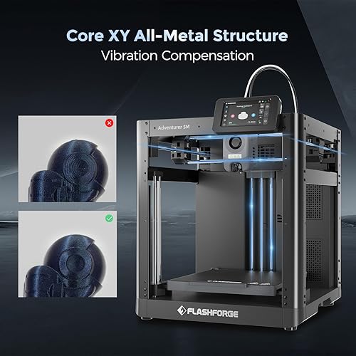 Vista 21 de FLASHFORGE Adventurer 5M Pro Impresora 3D con sistema de impresión automática de 1 clic, 23.622 in/s de alta velocidad, boquilla desmontable rápida