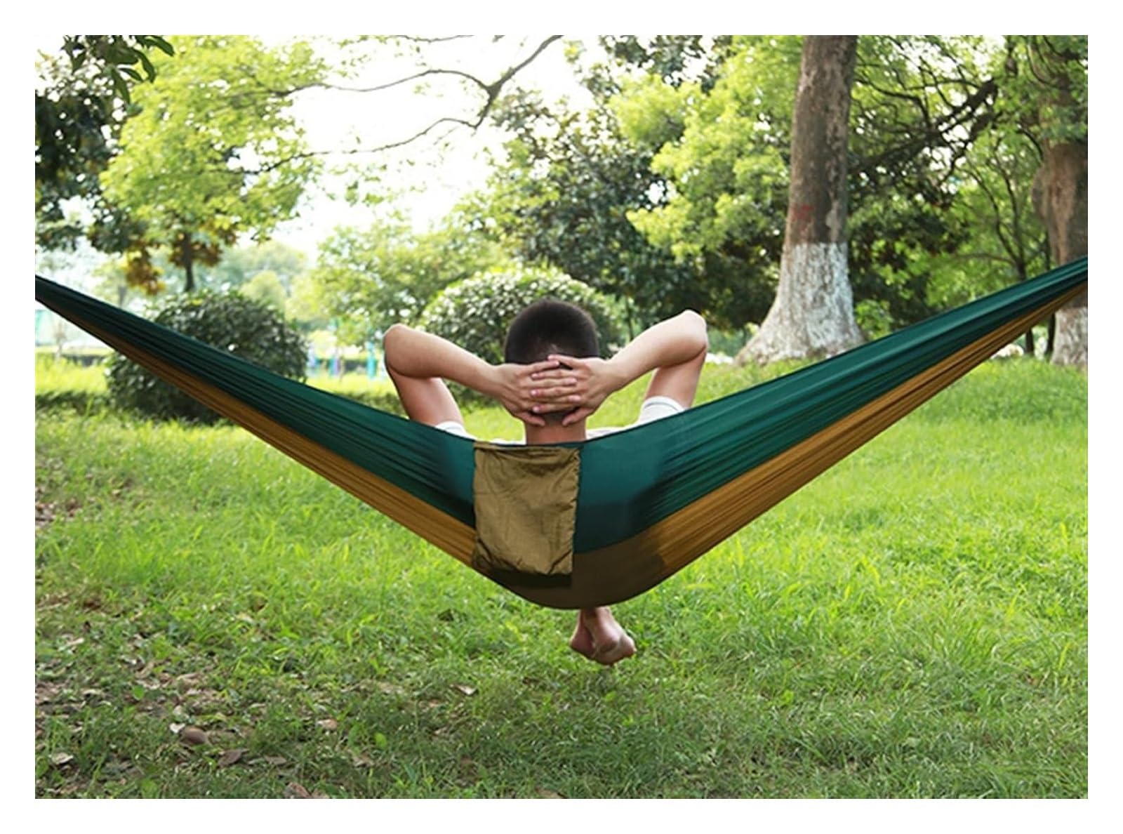 Amaca portatile ultraleggera e traspirante 270x140 cm | Tempo libero all'aperto, giardino, cortile, viaggio(L)