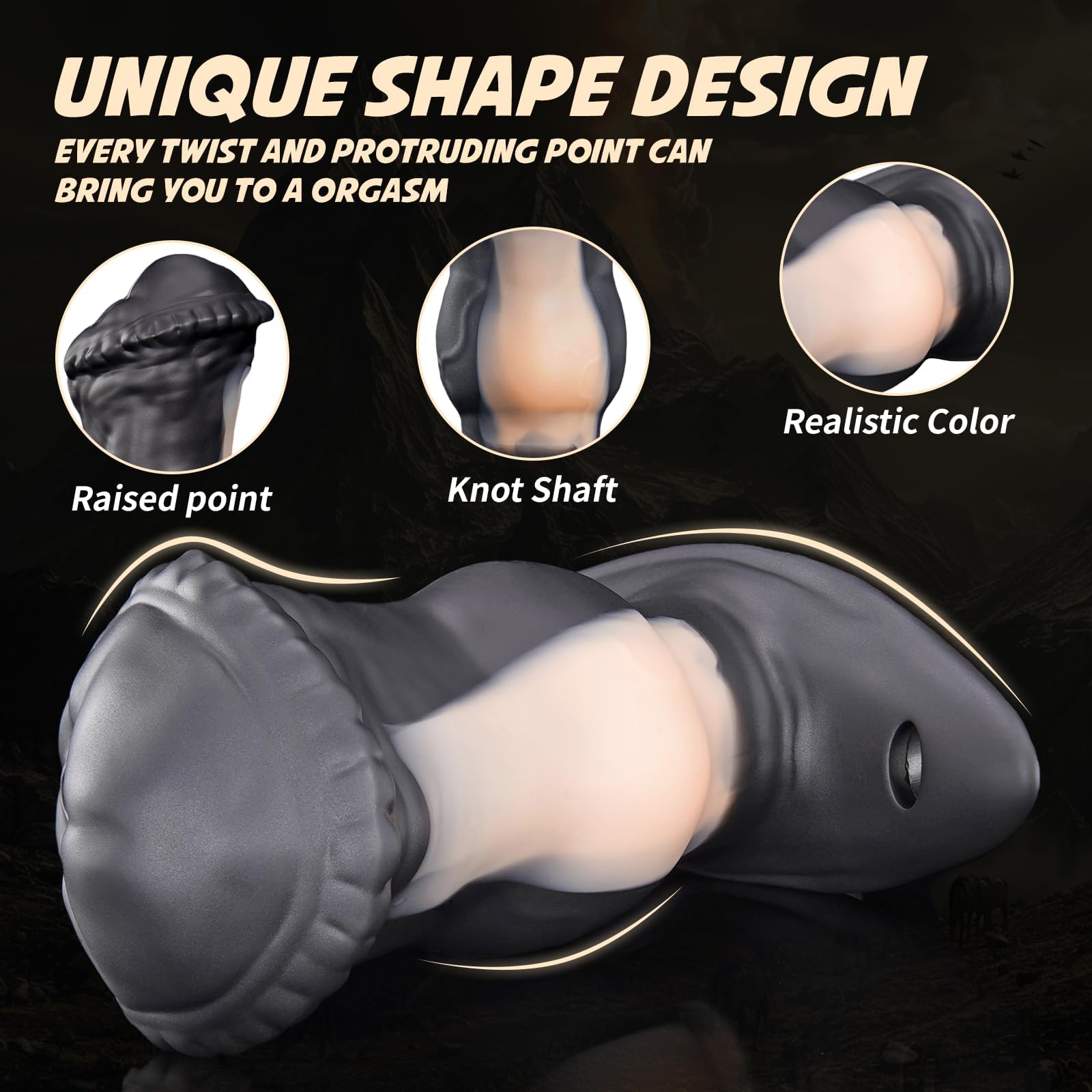 Dildo Realistico in Silicone Platinato XXXL con Strong Suction Cup, Ergonomico e Waterproof, Adatto a Vaginale o Anale, Flessibile e Sicuro per uso Personale