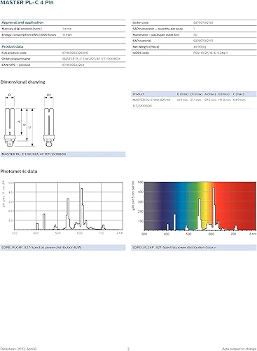 Miniatura 2 de Philips 230359 Energy Saver PL-C - Bombilla fluorescente compacta de 13 vatios