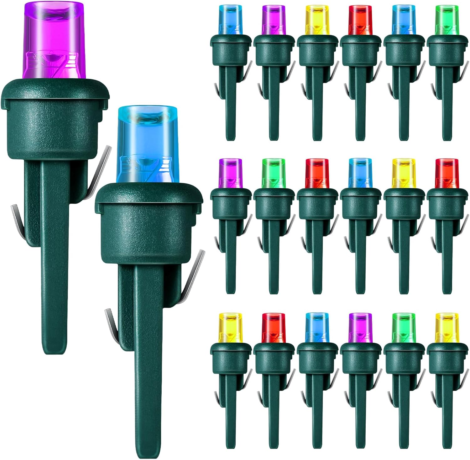 LED 5mm Christmas String Lights Replacement Bulbs LED Wide Angle Wire