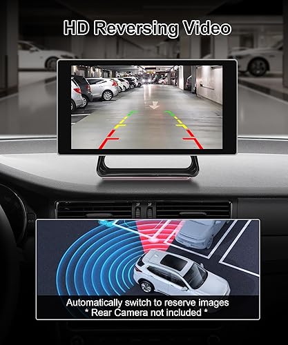 Miniatura 6 de Apple Carplay inalámbrico y Android Auto con cámara de tablero 4K, pantalla táctil HD portátil de 5 pulgadas para automóvil, transmisor Bluetooth