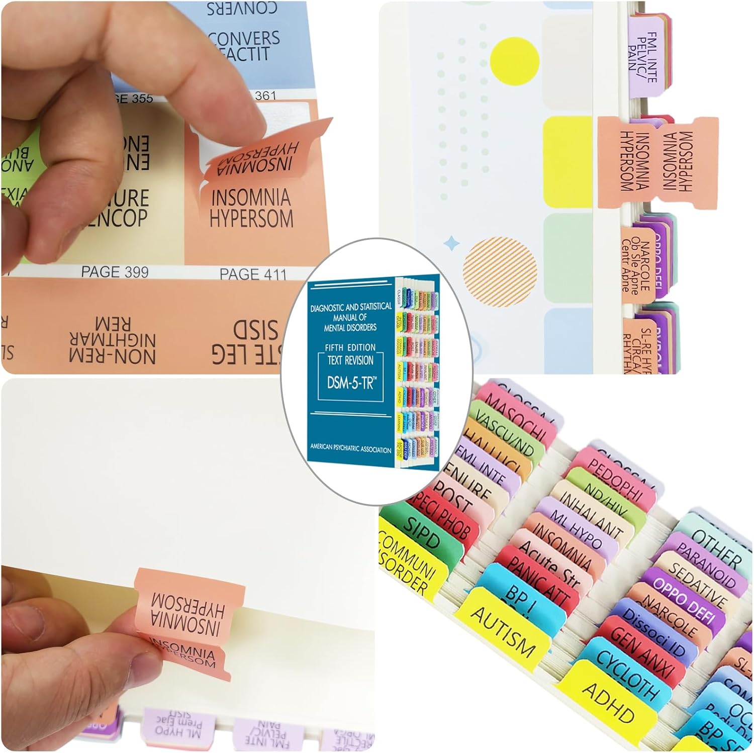 Index Tabs for DSM-5-TR, DSM-5, Color-Coded and Laminated DSM-V-TR Tabs, with 18 Blank Tabs, Alignment Guide and Inspirational Bookmark Included, Tear-Resistant & Waterproof - Image 7