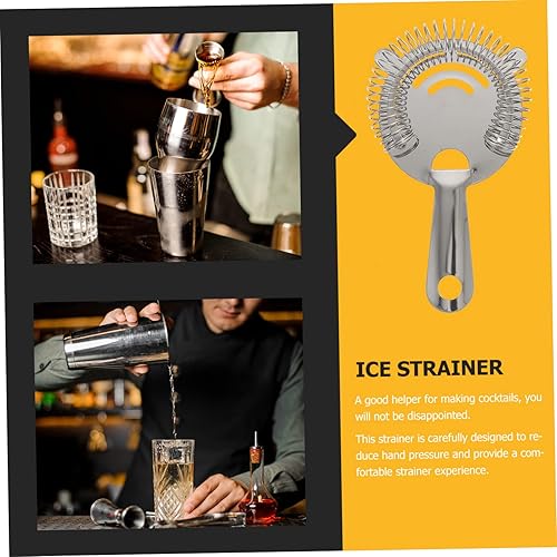 Miniatura 5 de Angoily Juego de vajilla de vidrio con filtro de hielo, coctelera de martini, juego de utensilios de acero inoxidable, cuchara de café, tamiz de