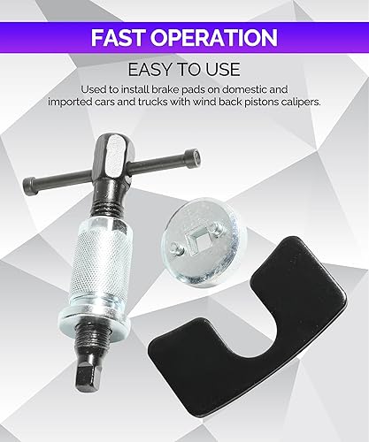 Miniatura 4 de RACOONA Pinza de pistón de freno de disco,Herramienta de rebobinado de pistón de pinza de freno,Accesorios de coche Pistón de freno Herramienta de