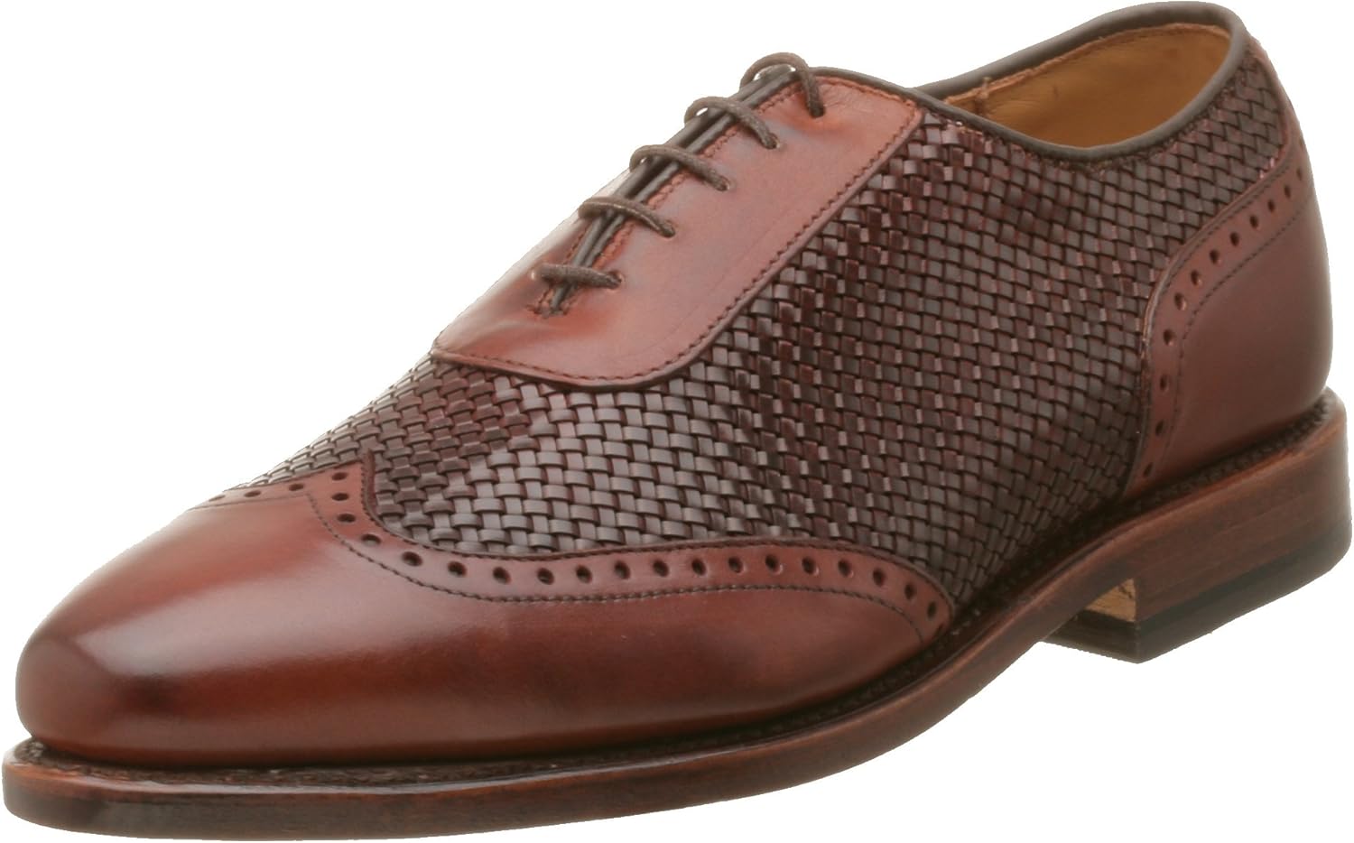 Allen Edmonds Men's Hampstead Woven Wingtip Oxford,Chili,9.5 C Oxfords