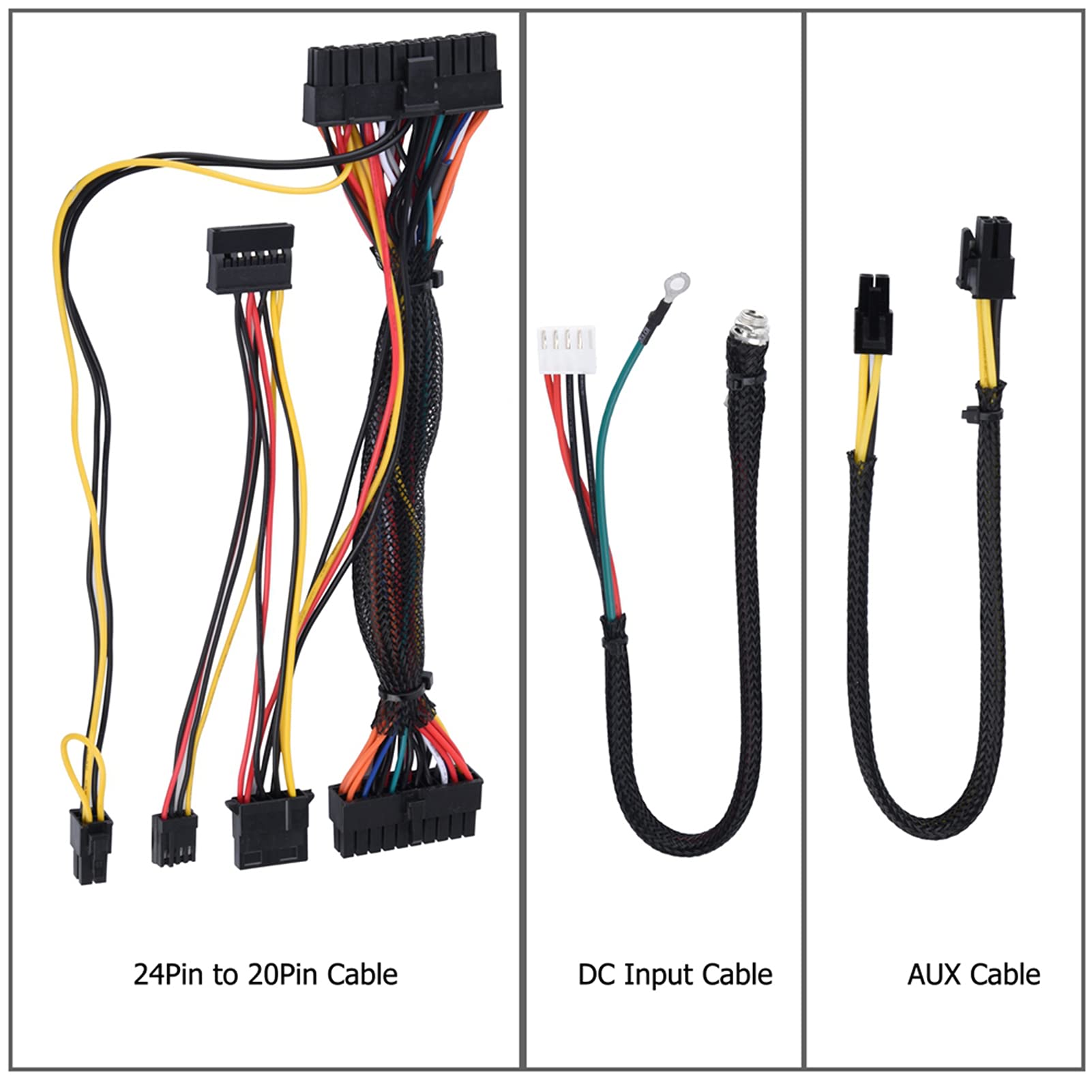 Modulo di Alimentazione da 300 W, modulo di Alimentazione per PSU per PC, Ingresso per PC PSU DC 12V Modulo di Alimentazione per Computer da 300 W con Cavo di Collegamento a 24 Pin/AUX/SATA
