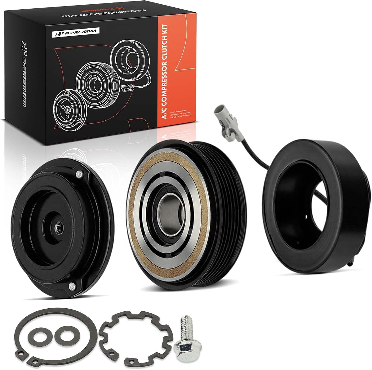 A-Premium Air Conditioner AC Compressor Clutch Kit | Compatible with Toyota Tundra 2007-2009, 4Runner 2003-2009 & Lexus GX470 2005-2009, 4.7L
