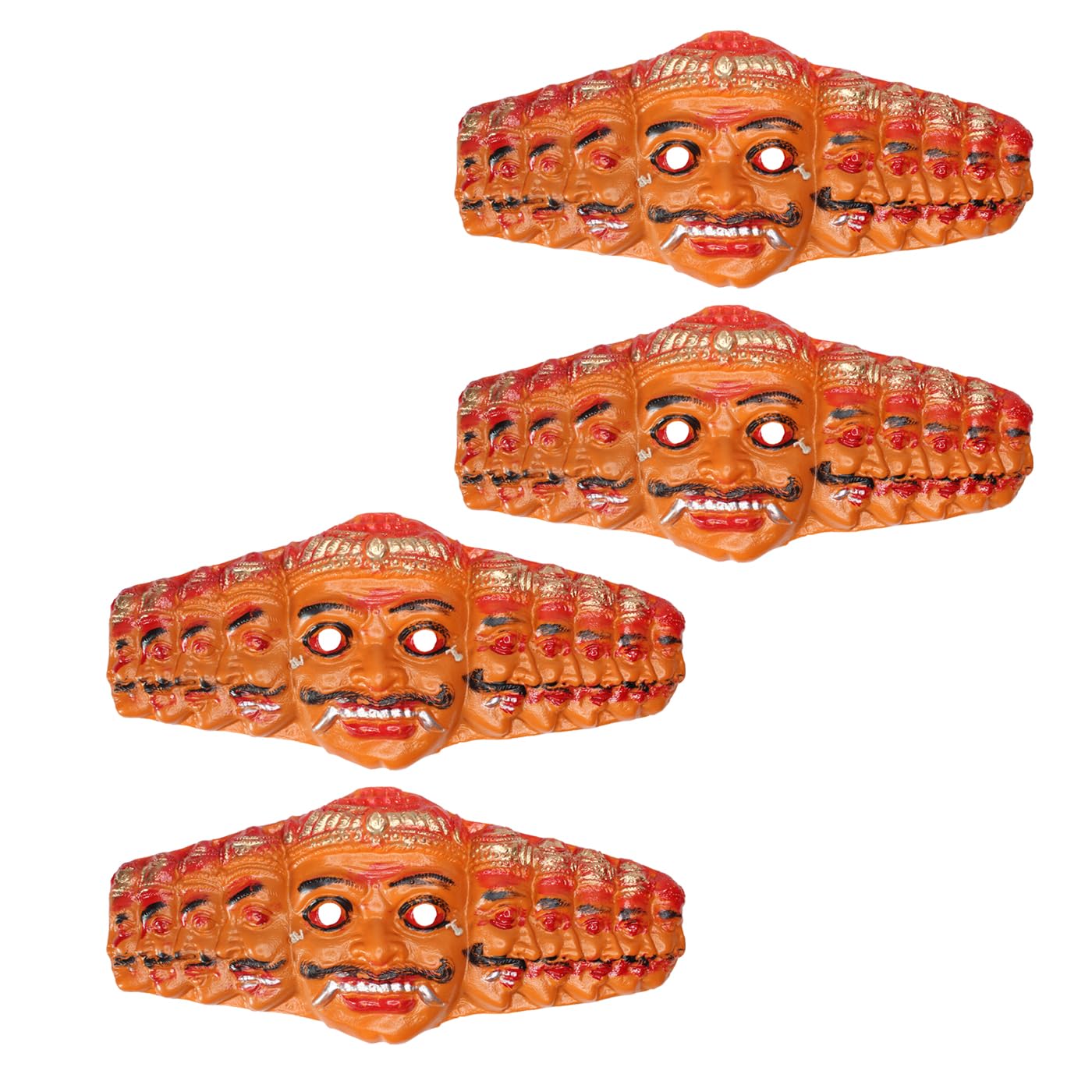 FULLY Kids Role Play Ravan Face Mask For Dushhera And Diwali Festivals(Set of 4) (B0CJNJ9GX9) Amazon Price History, Amazon Price Tracker