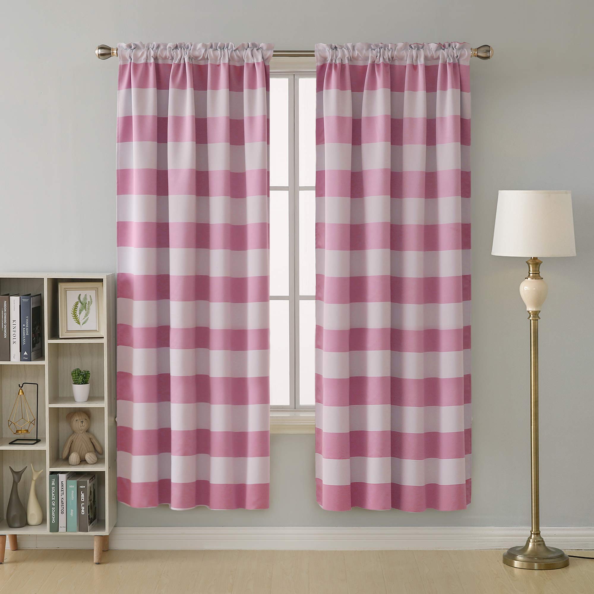 Pink Striped Curtains Curtains & Drapes 2023