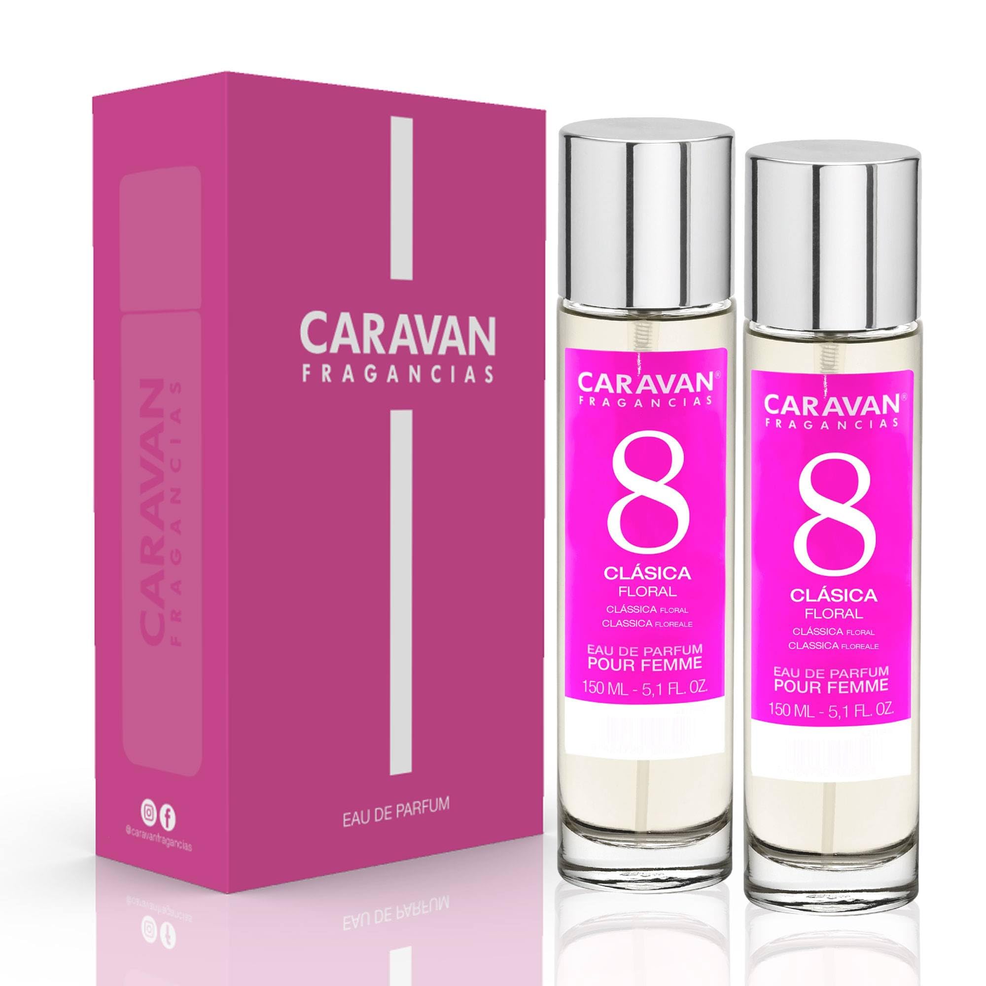 CARAVAN FRAGANCIAS - CAJA DE REGALO con 2 Perfumes Nº8 de 150 ml, para mujer