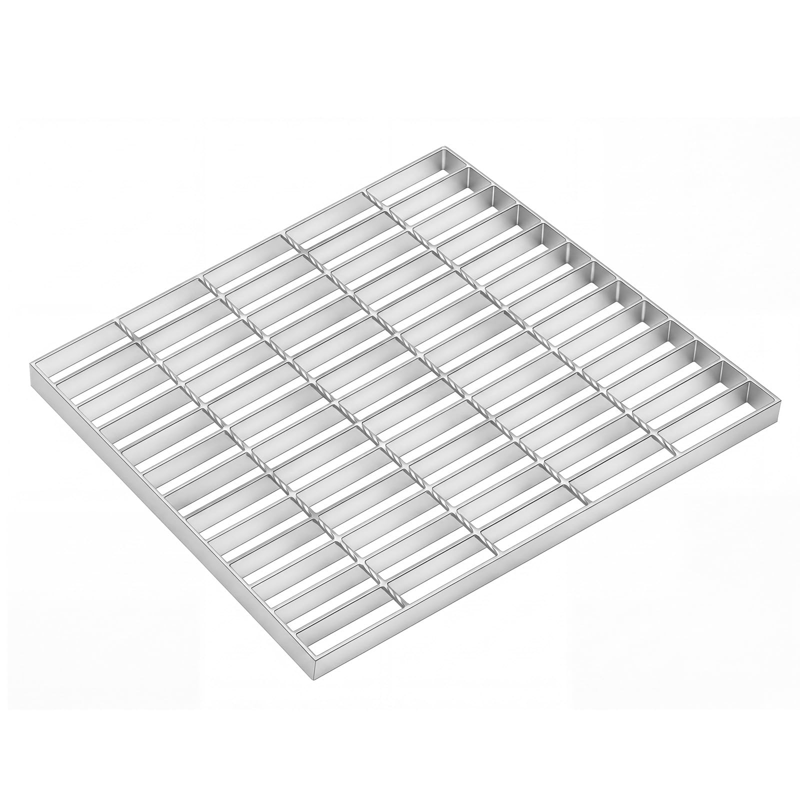 1 Pcs Galvanized Steel Drain Grate 18 x 18 Inch Heavy Duty Outdoor Drain Cover Class Channel Grate Rust Proof Metal Sewer Silver for Garage, Sewer, Dowmspout, Driveway, Yard
