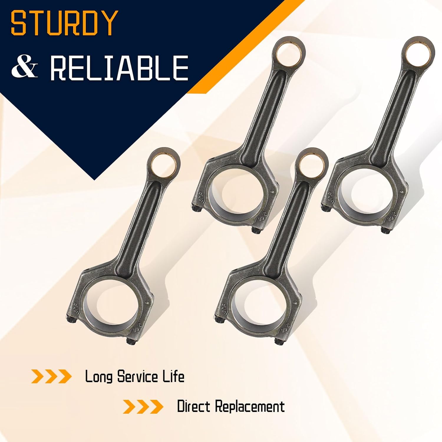 PANGOLIN 11247624616 Connecting Rod 4PCS fit for B-M-W F25 F30 F31 X1 X3 320i 328i 420i 520i 528i N20 N20B20, Replace OE 11 24 7 624 616