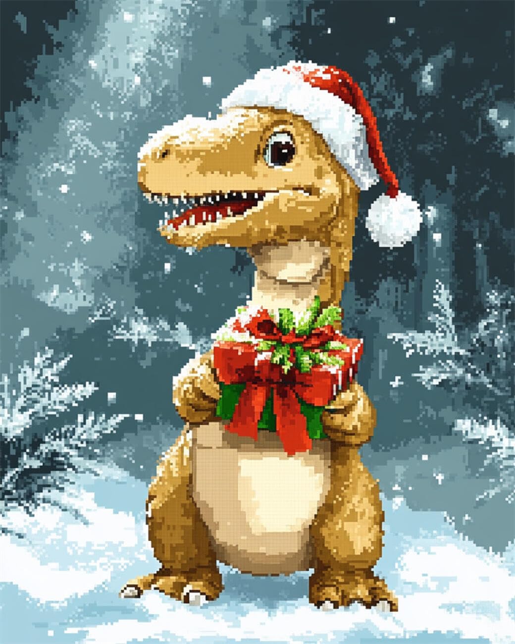 AxiangziK DIY Embroidery Kit Cartoon Dinosaur 11CT 80x100cm
