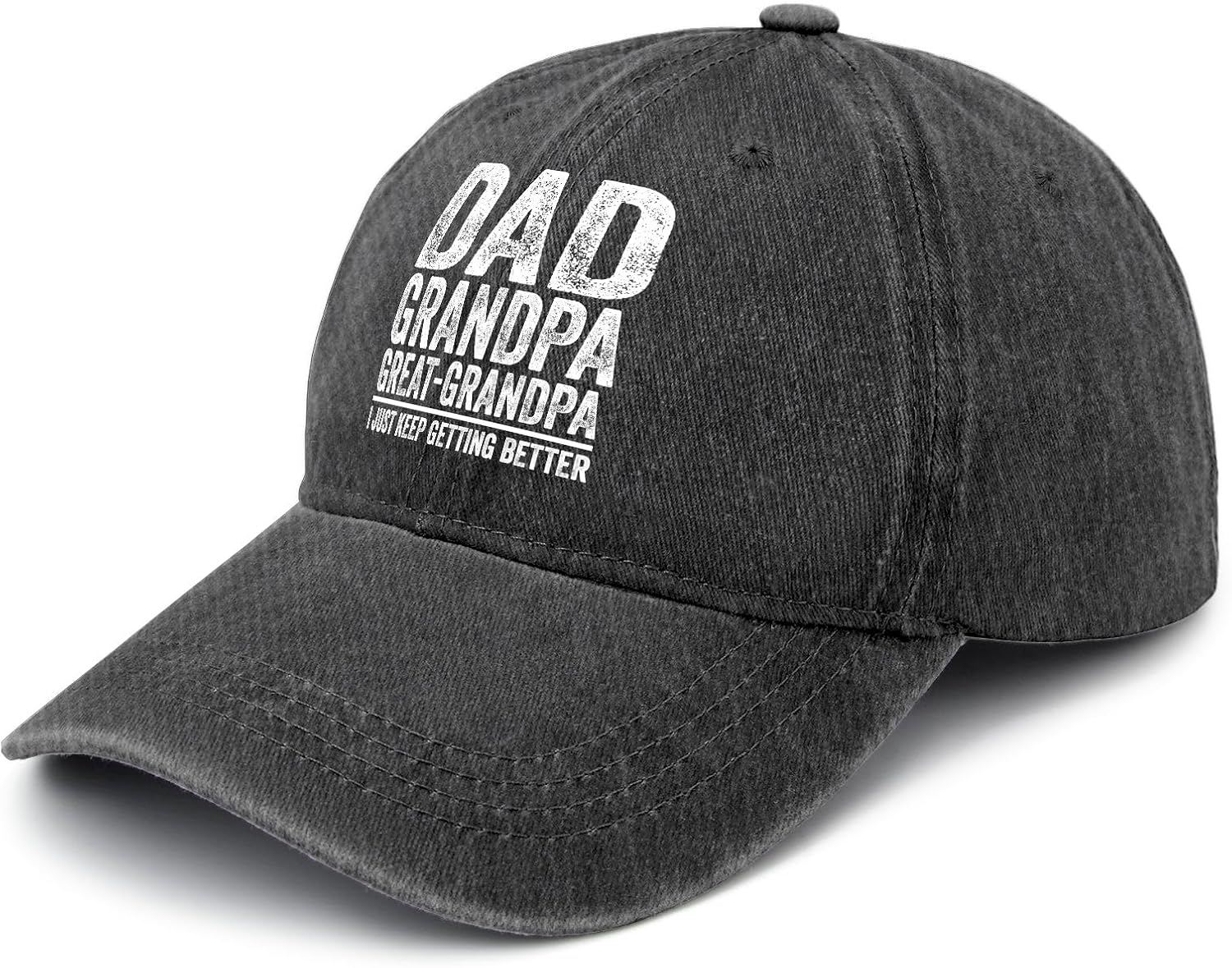 Dad Grandpa Great Caps Custom Baseball Cap Pigment Black Golf Hat Gifts for Her Workout Cap - Image 2
