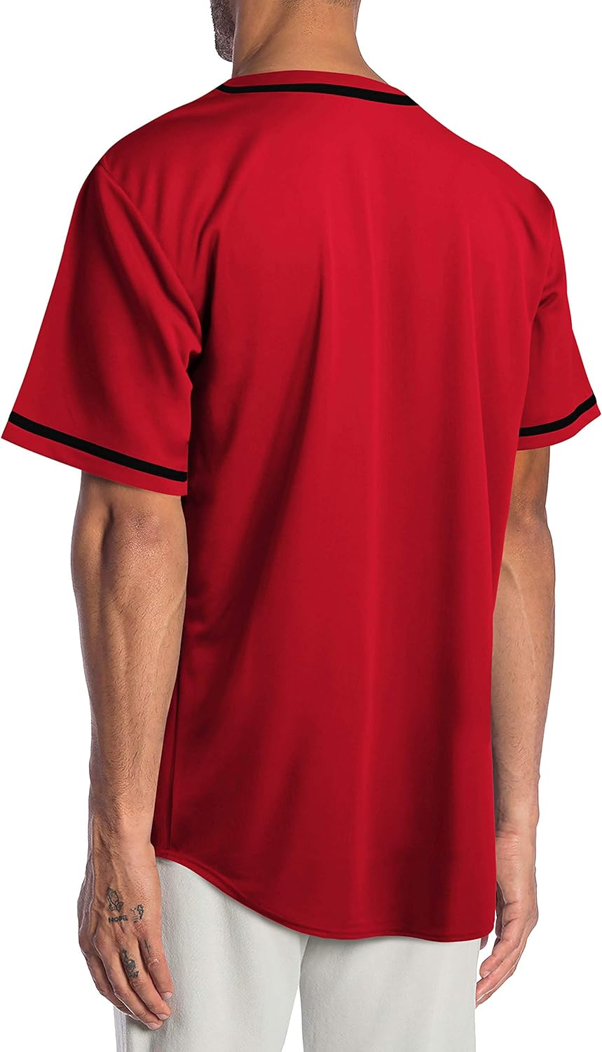 Hat and Beyond Mens Baseball Jersey Button Down Shirts Active Team Sports Uniforms - Image 2