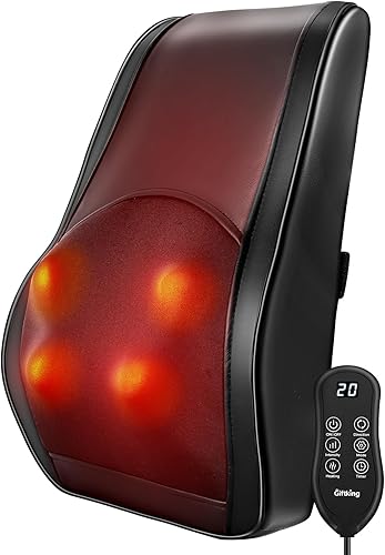 Neck Massager with Heat, Shiatsu Back and Neck Massagers, 3D Deep Tissue Massage Pillow for Back, Shoulder, Leg Pain Relief, Gifts for Mom Dad Wife,