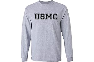 Long Sleeve USMC Athletic Marines for Men in Gray