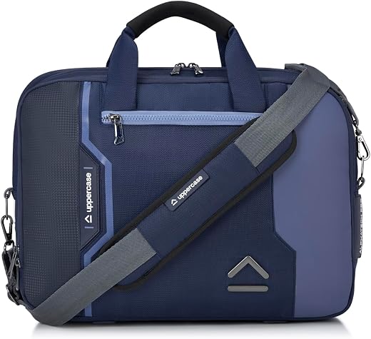 uppercase Alphatech Pro 03 Padded 15.6" Laptop & iPad Compartment Messenger Bag with Trolley Sleeve Quick Access Pockets D...