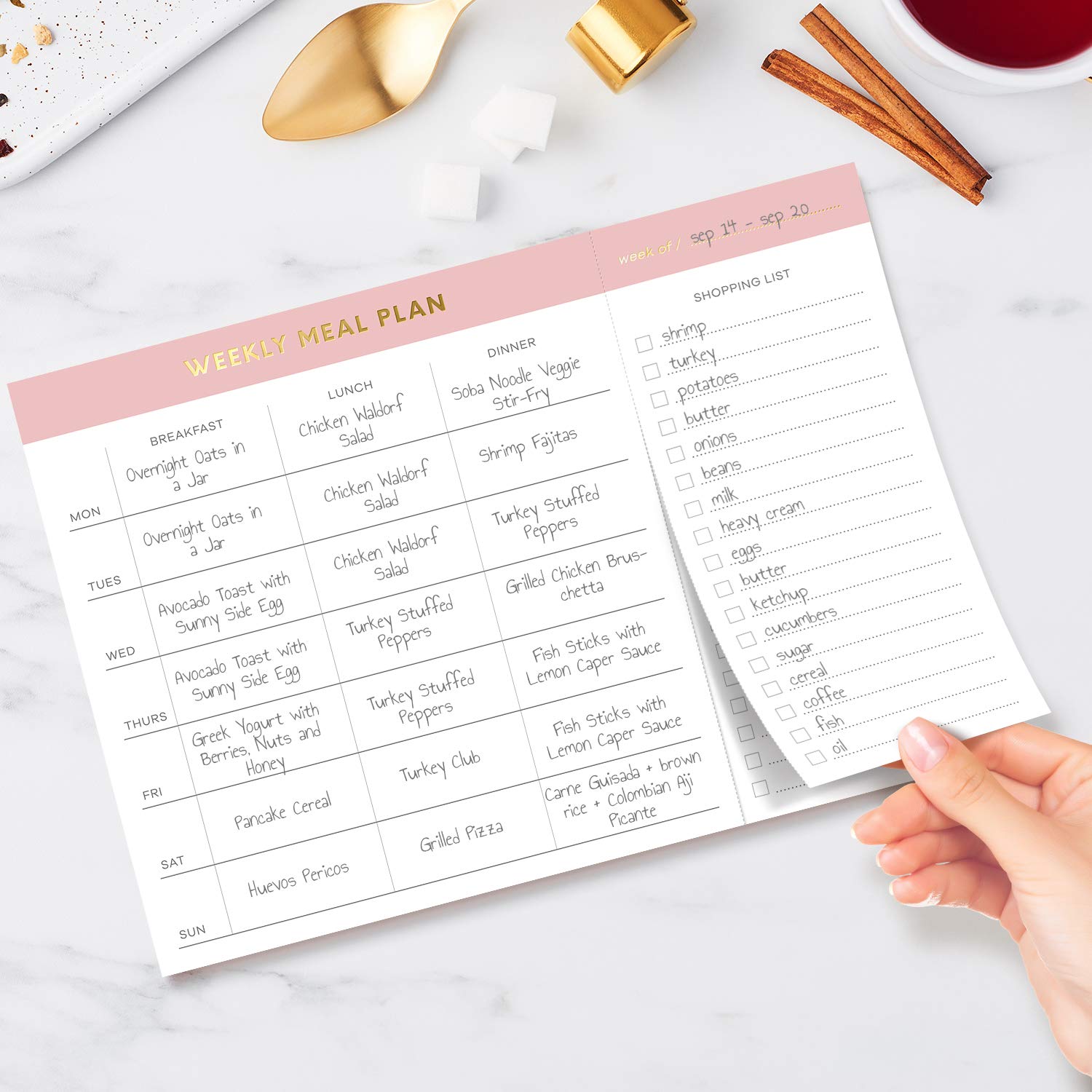 Sweetzer Orange Weekly Meal Planner And Grocery List Magnetic Notepad sweetzer-orange-weekly-meal-planner-and-grocery-list-magnetic-notepad
