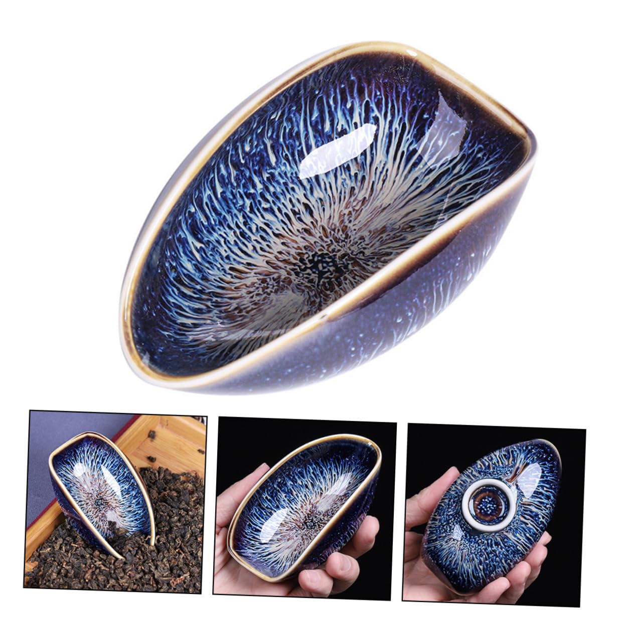 FELTECHELECTR Ceramic Tea Scoop Teaware Accessory for Housewarming Unique Design and Functional Tea Spoon for Tea Lovers