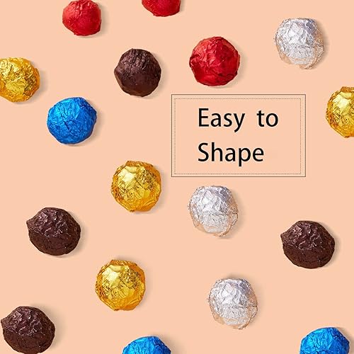 Miniatura 7 de 200 envoltorios de caramelo de chocolate, envoltorios cuadrados para dulces, papel de hojalata, para decoración de envases de dulces (4 x 4