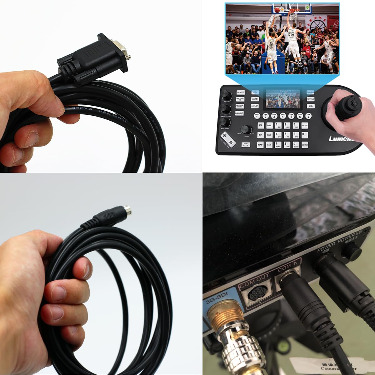 Wood Thrush PTZ - Cavo di controllo telecamera a 8 pin Mini-DIN a RS232 VISCA per controllo telecamera a lunga distanza, collegabile a joystick, tastiera o PC. Compatibile con la maggior parte delle