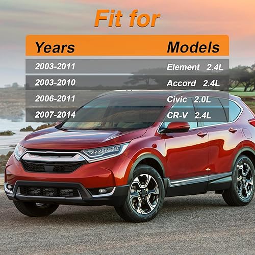 Miniatura 4 de FUSCH Carcasa para termostato de refrigerante del motor compatible con Honda Element 2.4L 2003-2011 Accord 2.4L 2003-2010 Civic 2.0L 2006-2011 CR-V