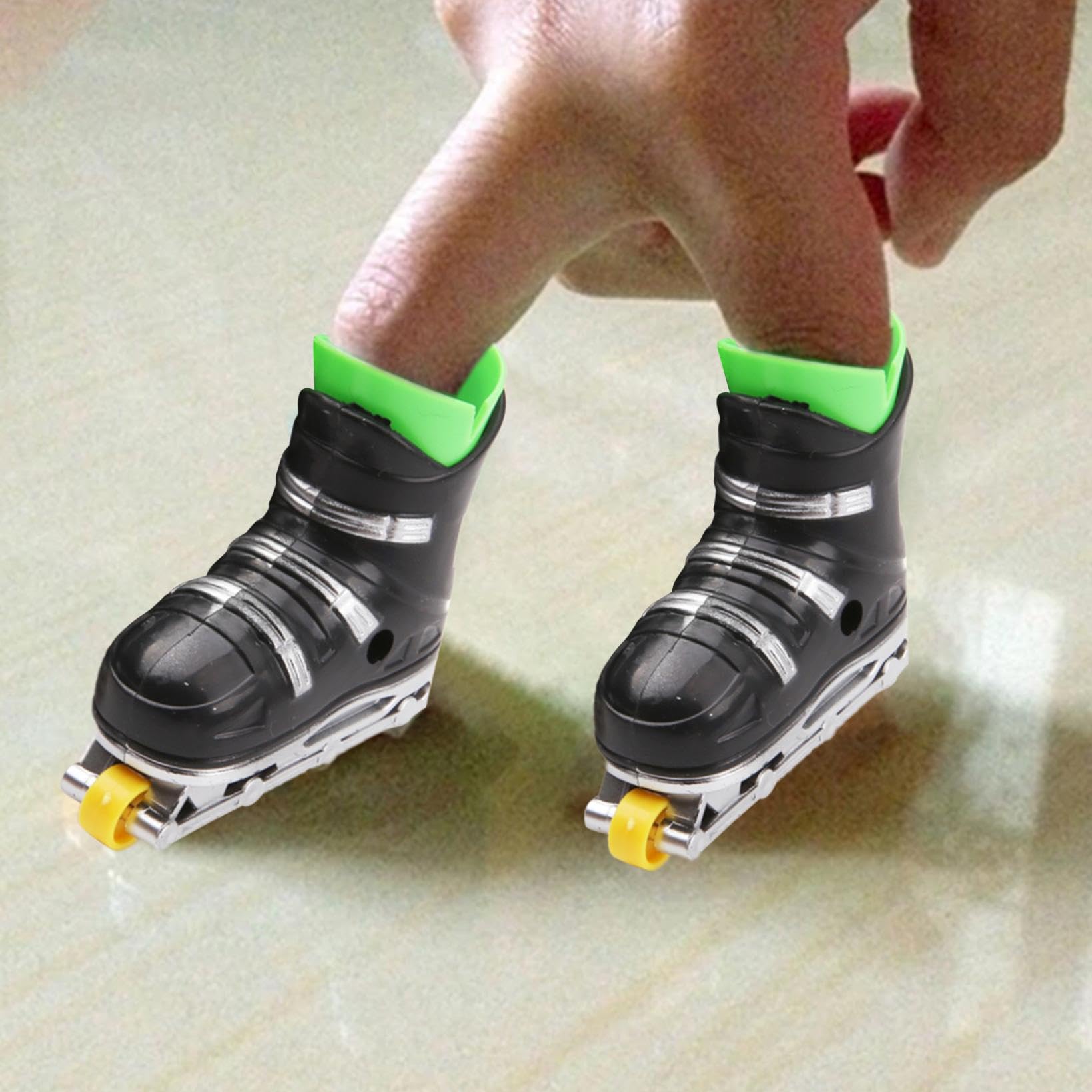 Mini Patines De Dedos De Juguete - 2 Pares, Pequeños Y Divertidos, Para Juegos Y Decoración