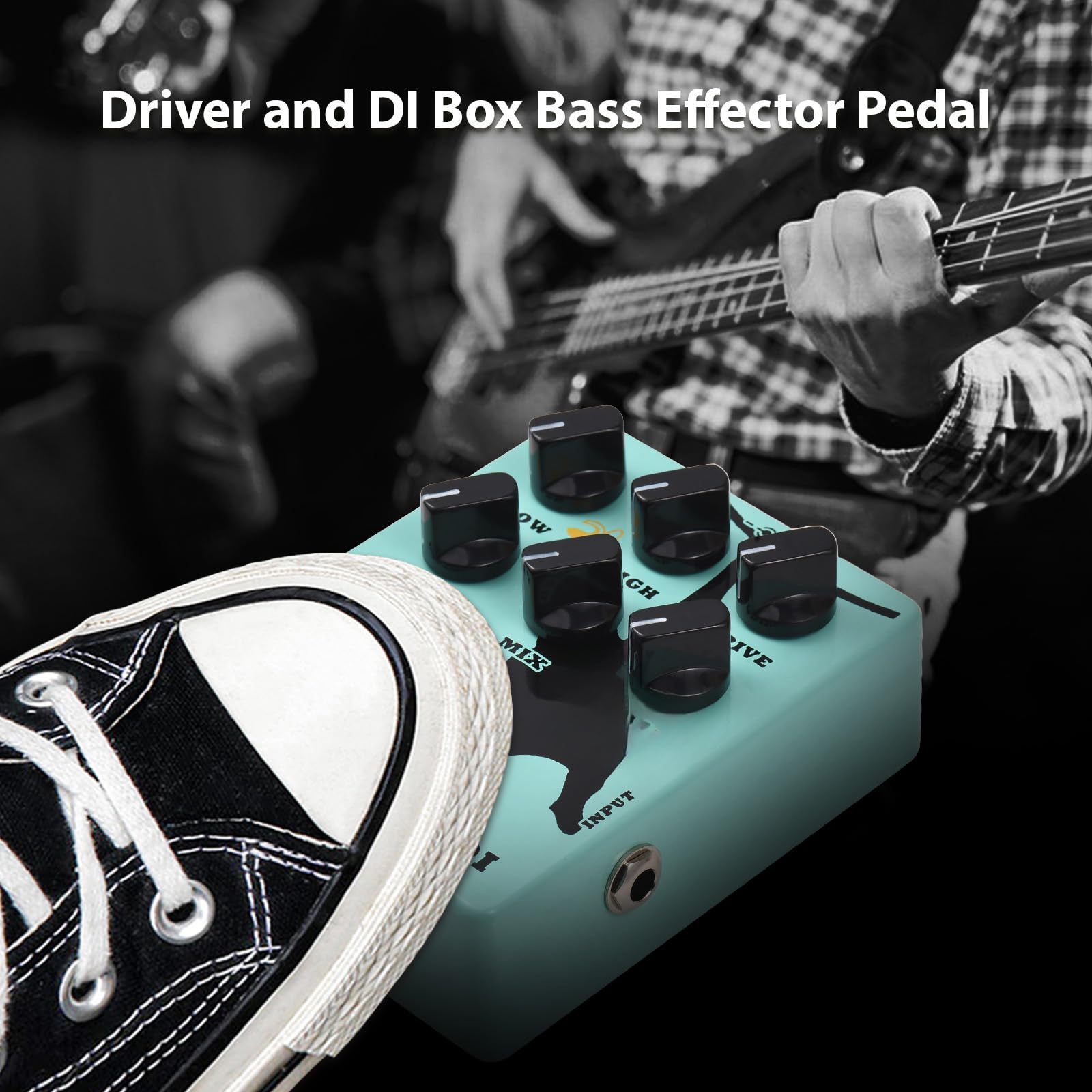 Driver DI Box efektów basowych do gitary elektrycznej z wyjściem XLR True Bypass DC 9V Power 6 35 mm interfejs wejściowy