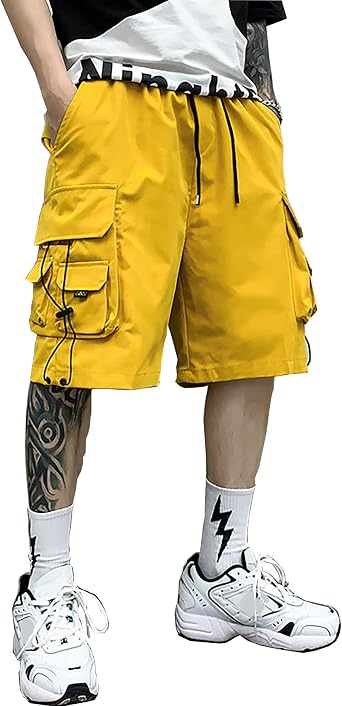 Mens Streetwear Japanese Sweatpants Summer Shorts Overalls Tripp Goth Techwear Hip Hop Cargo Shorts for Men