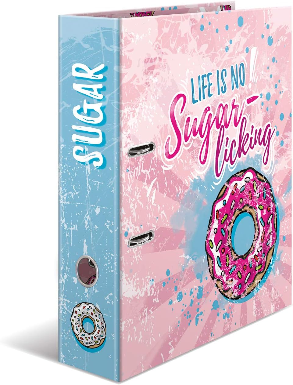 HERMA Lever Arch File Crazies with Sugar Donut Motif, A4, 70 mm Spine, with Inner Print, 1