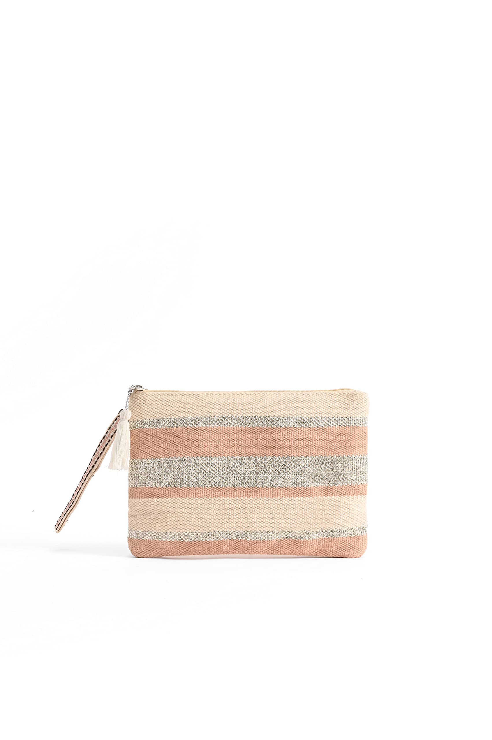 Boho Girl Peach Bloom Glitter Clutch | Women's Floral Evening Clutch